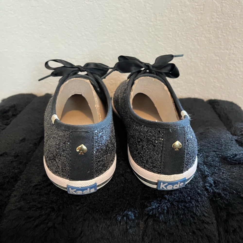 Kate Spade Black Glitter Sneakers - Picture 3 of 5